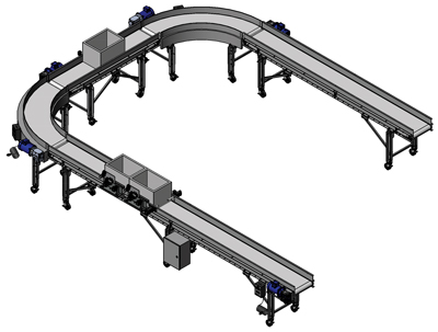 Precise Box Positioning Conveyor belt turn Systems