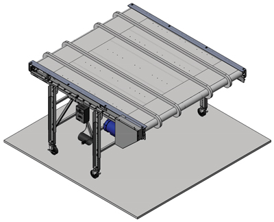 Extra Wide Conveyor for Plastic Parts