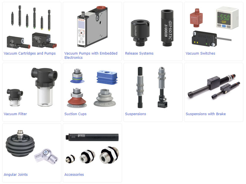 Gimatic vacuum products