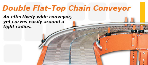 Flat-Top Chain Conveyors, Steel Frame